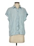 Forever 21 Blue Short Sleeve Blouse Size S - photo 1