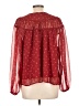 Old Navy 100% Polyester Red Long Sleeve Blouse Size L - photo 2