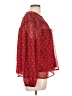 Old Navy 100% Polyester Red Long Sleeve Blouse Size L - photo 4