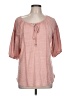 Adrienne Vittadini Pink 3/4 Sleeve Blouse Size L - photo 1