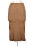 Hem & Thread Solid Tan Casual Skirt Size M - photo 1