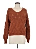 Moon & Madison Chevron-herringbone Brown Pullover Sweater Size M - photo 1