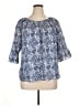 Milly Blue 3/4 Sleeve Blouse Size XL - photo 1