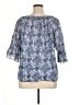 Milly Blue 3/4 Sleeve Blouse Size XL - photo 2