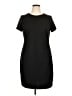 George Solid Black Casual Dress Size 16w - photo 1
