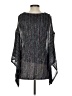 Onyx Nite Metallic Silver 3/4 Sleeve Blouse Size S - photo 2