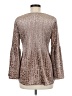 Investments 100% Polyester Brown Long Sleeve Blouse Size M - photo 2