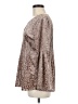 Investments 100% Polyester Brown Long Sleeve Blouse Size M - photo 5