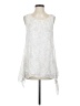 Giusy 100% Silk Floral White Sleeveless Silk Top Size S - photo 1