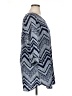 rue21 100% Polyester Chevron-herringbone Blue 3/4 Sleeve Blouse Size XL - photo 4