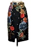 Baraschi 100% Polyester Print Black Formal Skirt Size 2 - photo 2