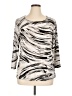 JM Collection Silver 3/4 Sleeve Top Size XL - photo 1