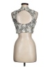 Soprano Silver Sleeveless Blouse Size M - photo 2