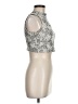 Soprano Silver Sleeveless Blouse Size M - photo 4