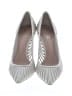 Zara Metallic Silver Ivory Heels Size EU 38 - photo 2