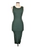 Double Zero Solid Green Casual Dress Size L - photo 1