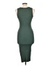 Double Zero Solid Green Casual Dress Size L - photo 2