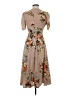 Shein 100% Polyester Floral Gray Tan Casual Dress Size S - photo 2