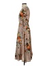 Shein 100% Polyester Floral Gray Tan Casual Dress Size S - photo 5