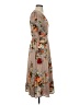 Shein 100% Polyester Floral Gray Tan Casual Dress Size S - photo 4