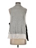 Design Lab Lord & Taylor 100% Polyester Silver Sleeveless Blouse Size S - photo 1