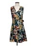 Collective Concepts 100% Polyester Tropical Teal Casual Dress Size S - photo 1