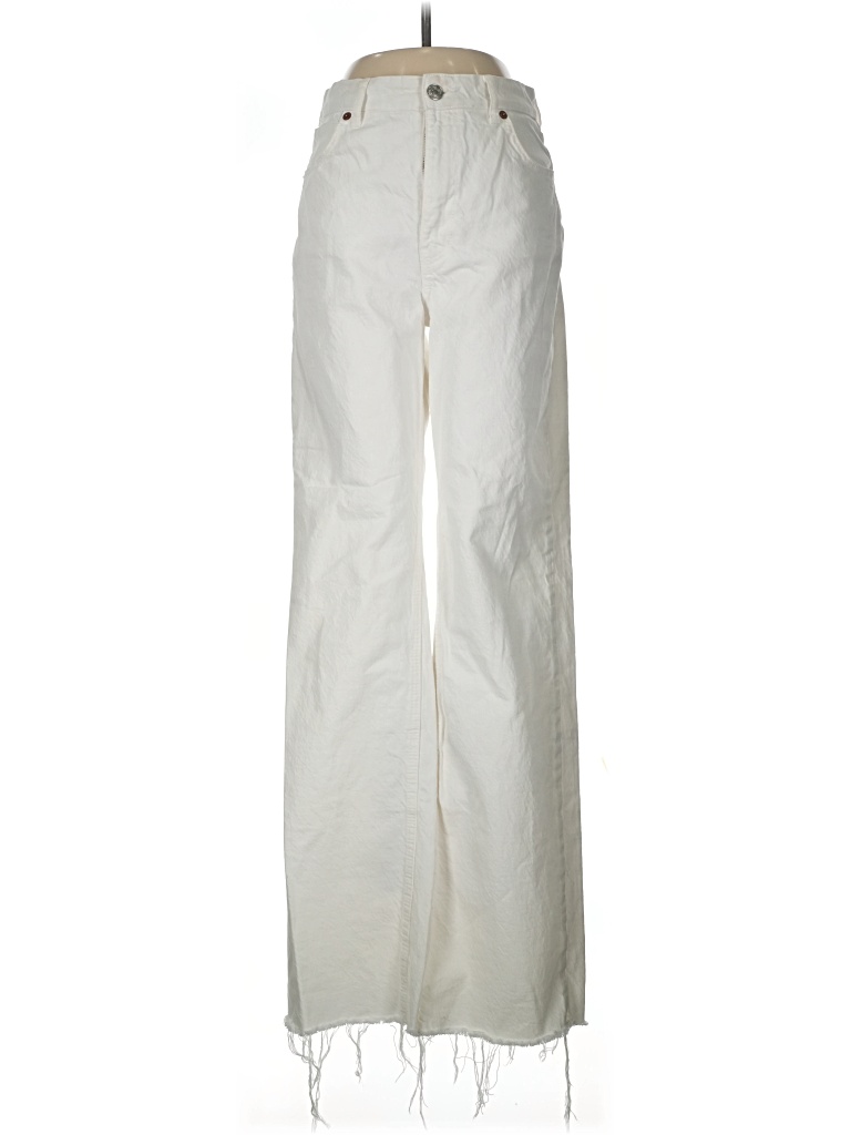 Pre-owned Zara Casual Pants In White