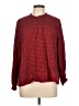 GOODTHREADS Burgundy Long Sleeve Blouse Size XL - photo 1