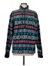RLX Ralph Lauren 100% Polyester Argyle Teal Fleece Size M - photo 1