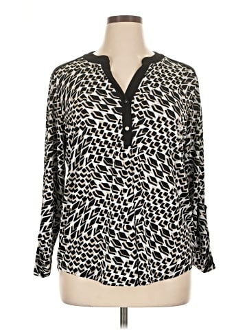 NY Collection Long Sleeve Blouse (view 1)