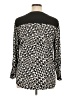NY Collection Animal Print Black Long Sleeve Blouse Size XL - photo 2