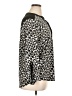 NY Collection Animal Print Black Long Sleeve Blouse Size XL - photo 4