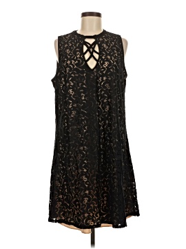 coincidence and chance lace dress Weslyn Black Satin Lace High Slit Dress