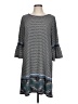 Max Studio Print Gray Casual Dress Size L - photo 1