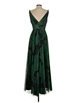 slim fit dress slacks Zac Posen XO Barneys New York Gown Teal Crepe Size 6 Cap Sleeve Maxi Dress main image 1