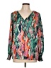 Unbranded 100% Polyester Green Long Sleeve Blouse Size L - photo 1