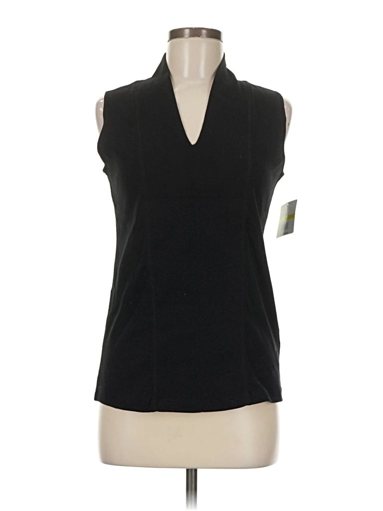 Pre-owned Rafaella Sleeveless T-shirt In Black