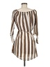 rue21 100% Polyester Stripes Tan Casual Dress Size M - photo 2