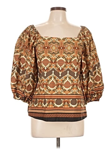 Porridge 3/4 Sleeve Blouse (view 1)