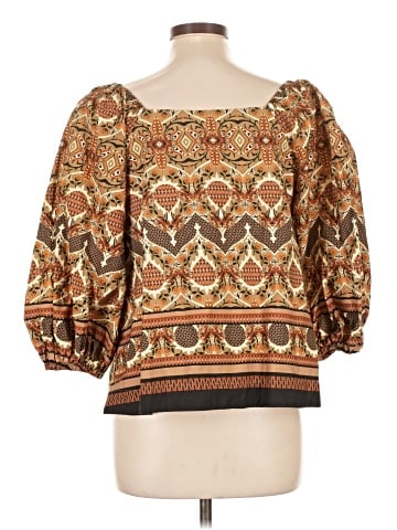 Porridge 3/4 Sleeve Blouse (view 2)