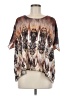 Assorted Brands 100% Polyester Brown Short Sleeve Blouse Size M - photo 1