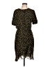 Sam Edelman 100% Polyester Animal Print Yellow Casual Dress Size 12 - photo 1