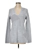 Simply Vera Vera Wang Chevron-herringbone Silver Pullover Sweater Size M - photo 1