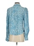 Zara Animal Print Blue Long Sleeve Blouse Size S - photo 2