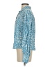 Zara Animal Print Blue Long Sleeve Blouse Size S - photo 5
