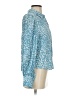 Zara Animal Print Blue Long Sleeve Blouse Size S - photo 4