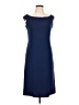 St. John 100% Wool Solid Blue Cocktail Dress Size 11 - photo 1