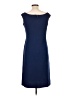 St. John 100% Wool Solid Blue Cocktail Dress Size 11 - photo 2