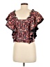Let Me Be 100% Cotton Red Short Sleeve Top Size M - photo 2