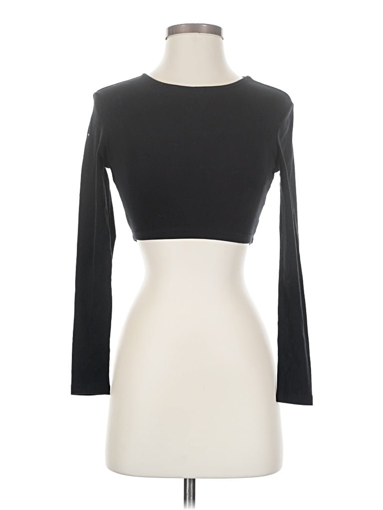 Pre-owned Shein 3/4 Sleeve T-shirt In Black